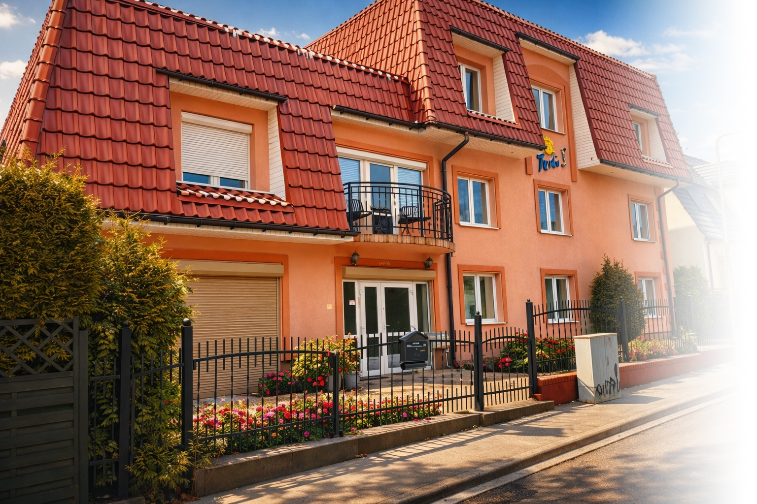 widok na fasade gradient